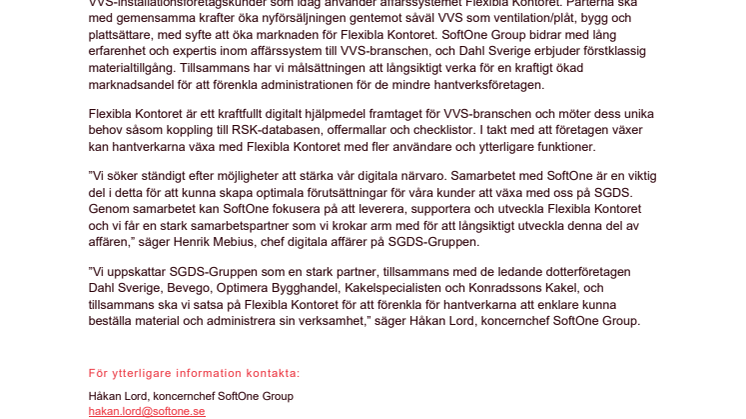 SoftOne Group ingår strategiskt samarbete med SGDS-Gruppen.pdf
