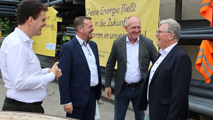 Im Gespräch: Fabian Brunner, Martin Biber, Peter Ketterl und Albert Zettl.