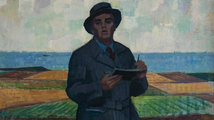 Johan Johansson, Självporträtt i kustlandskap, 1930. Foto Roza Czulowska