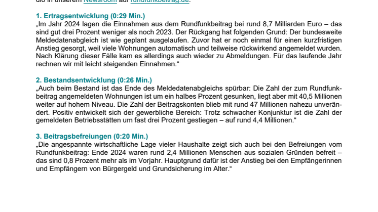 O-Töne zum Jahresbericht 2024 - Transkript