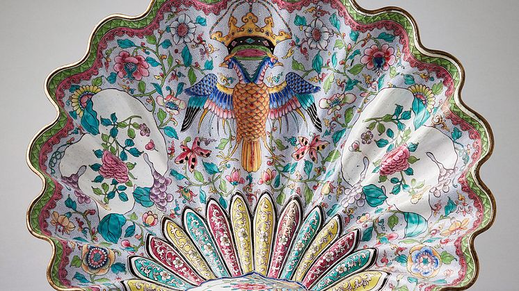 A 'Von Habsburg Double-Headed Eagle' enamel Shell Basin