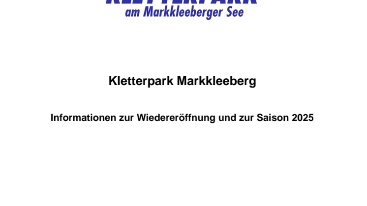Daten und Fakten - Kletterpark Markkleeberg