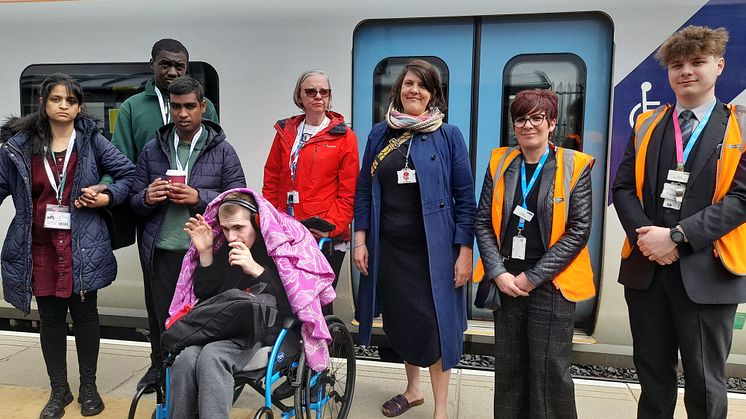 Young people from Cambridge and Peterborough schools learn skills for adult life, here at Stevenage station but also at St Neots (see pictures below)