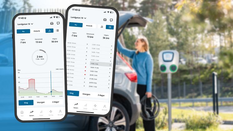 Jönköping Energis app är uppdaterad med ny spotprisvy