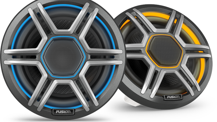 FusionApolloSpeakers_6.5inch_SportsGray_FrontRight_Blue_Orange_Group.png