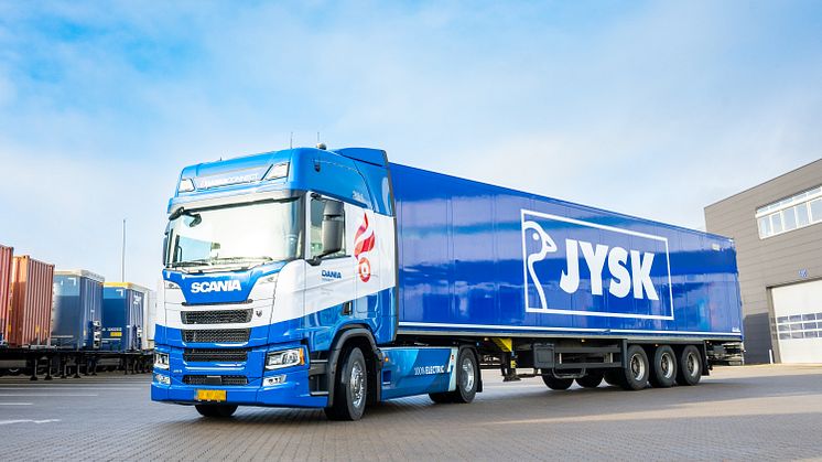 JYSK indsætter el-lastbiler til containertransport i Danmark
