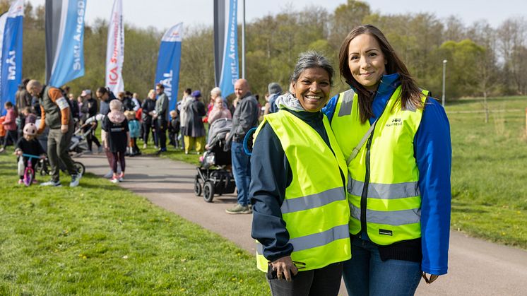 Projektledarna Sapna Billengren Lindström och Therese Sandén hoppas på många motionärer och besökare på lördag. 