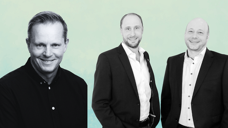 Thorir Eggertsson, VD på Inuit, Philip Weber, VD på Elovade, Marcus Zeidler, CFO/COO på Elovade.