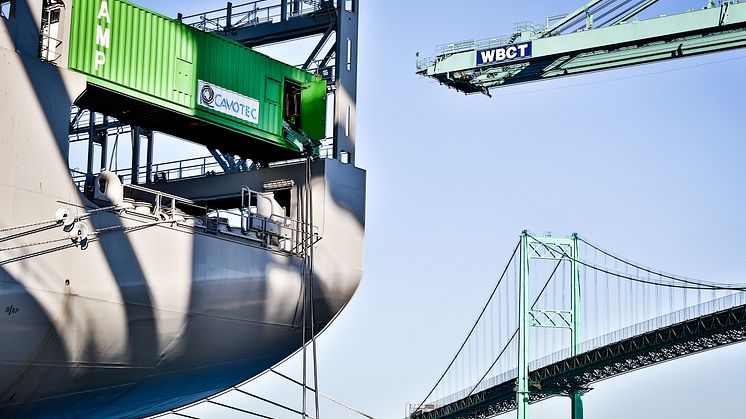 Cavotec PowerFit containerised shore power system enables retrofitting process to take place while vessels are sailing.