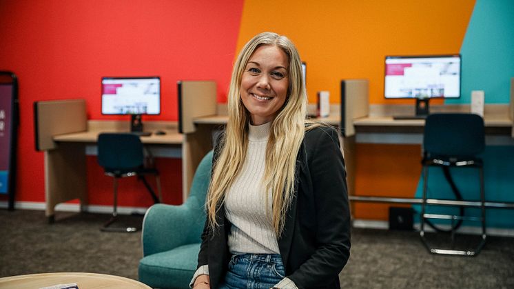 Mimers HR- och sociala hållbarhetschef Jenny Jakobsson delar med sig av sina reflektioner från Jämställdhetsforum i Lund. Foto: Sanna Folgerö