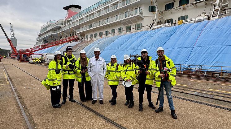 Balmoral's Dry Dock - filming with Nick Knowles.jpg