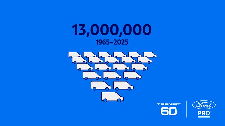 Od roku 1965 se celosvětově prodalo více než 13 milionů vozů Transit.