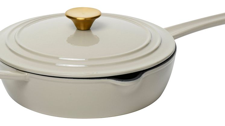 NYHET! Deep pan with lid 26 cm Enameled cast iron Beige 39,90 EUR.jpg