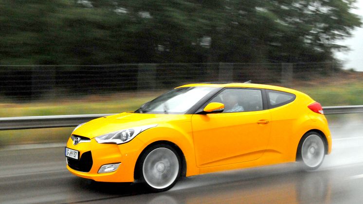 Veloster i regn