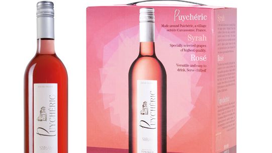 Puychéric Syrah Rosé ny årgång 2011 på box och flaska