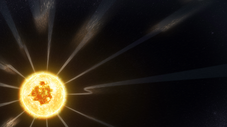 Image background - NASA Goddard/CIL/Adriana Manrique Gutierrez, Spacecraft images - NASA/ESA