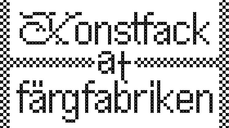 Logga Konstfacks vårutställning på Färgfabriken. 
