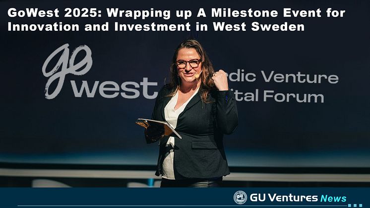 GU Ventures CEO Klementina Österberg wrapping up GoWest 2025 on the main stage. Photo: Fabulous Friday.
