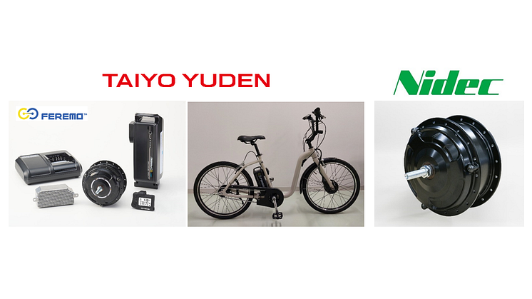 Nidec’s Motor for Battery-assisted Bicycles is Adopted for Use in Taiyo Yuden’s Regenerative System that Keeps Them Running for 1,000km per Charge