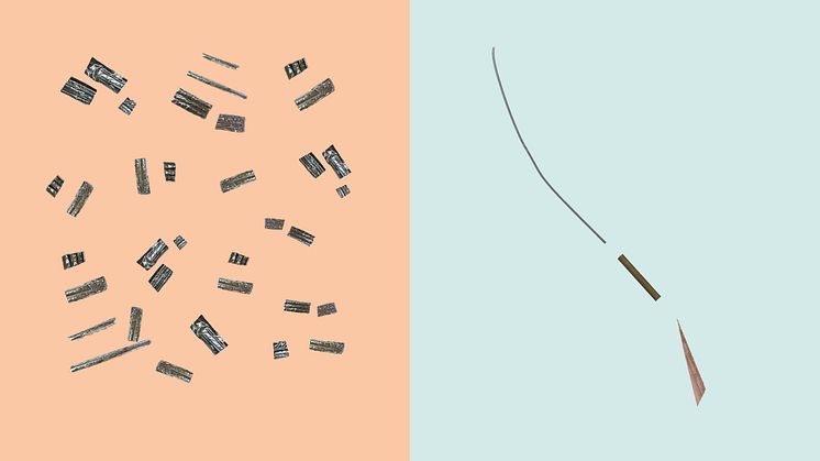 Possible shifts of position, relation and material. A pipe, a membrane, and a bright light.