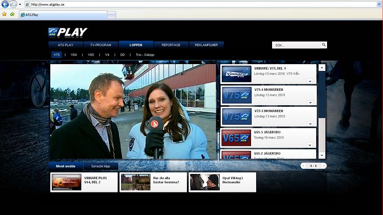 Premiär i morgon för ATG Play