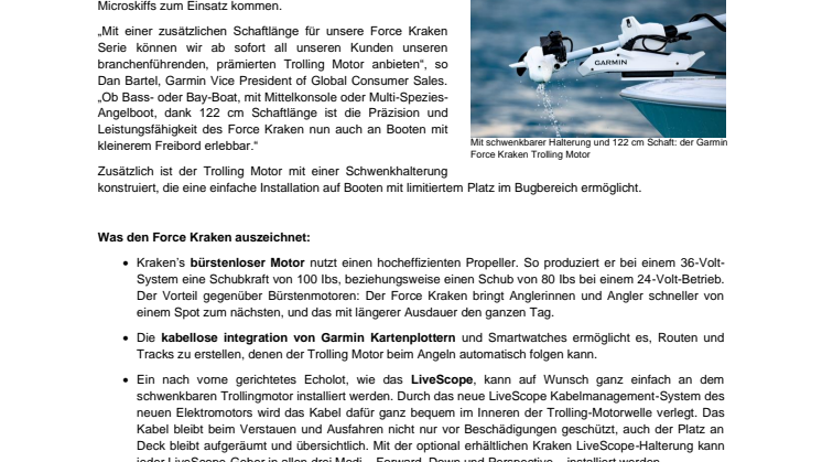 Pressemitteilung Force Kraken 48''