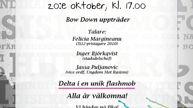 Dansa mot rasism på Limhamns torg!