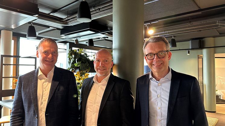 Fra venstre Arne Jebsen, Gunnar Glavin Nybø og Erik Tønnesen