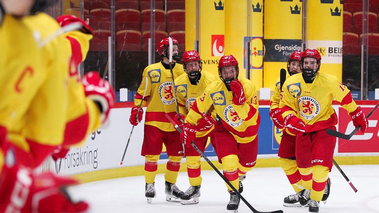 Bild från TV-pucken. Foto: Svenska Ishockeyförbundet.