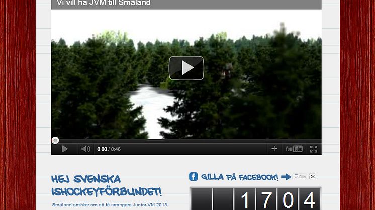Kampanjen "JVM till Småland" www.jvmtillsmaland.nu vann Svenska Webb-Priset 2011 i Öppna kategorin och Videopriset! 