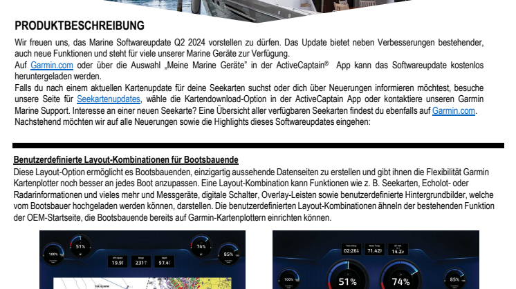 Datenblatt Garmin Software Update Q2-2024