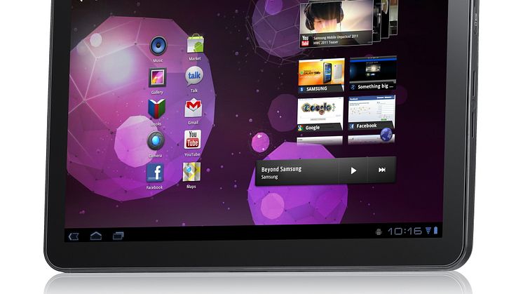 Säljstart för Samsungs nya surfplatta Galaxy Tab 10.1