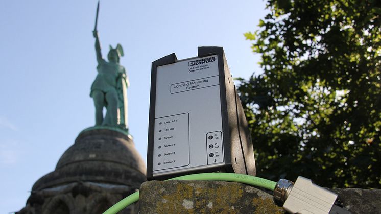 Prisvindende Lightning Monitoring System til monumentet Hermannsdenkmal i Detmold, Tyskland