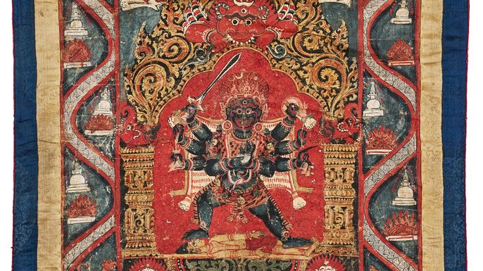 A Nepalese Newari 'Pata' Thangka depicting Bhairava