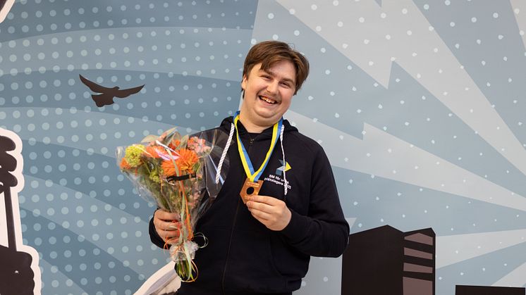 Olle Krång, bronsmedaljör i SM för unga plåtslagare 2025