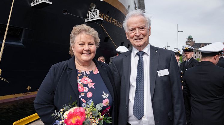 Erna Solberg og Per Sævik