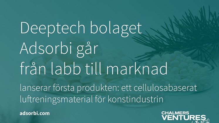 Chalmers Ventures portföljföretag Adsorbi lanserar första produkten: ett cellulosabaserat luftreningsmaterial för konstindustrin