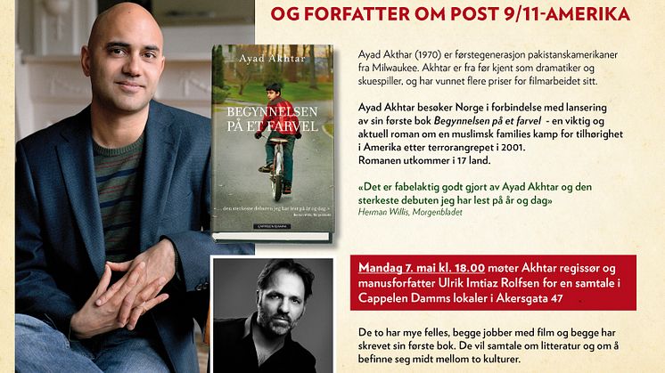 Møte med Ayad Akthar, i samtale med Ulrik Imtiaz Rolfsen