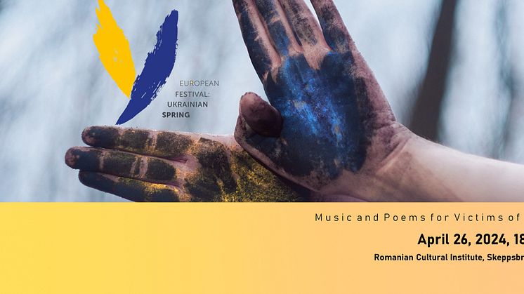 ”Under Ukrainas blåa himmel”, diktläsning och pianokonsert på Rumänska kulturinstitutet, under European Festival: Ukrainian Spring