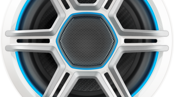 FusionApolloSpeakers_6.5inch_SportsWhite_Front_Blue.png