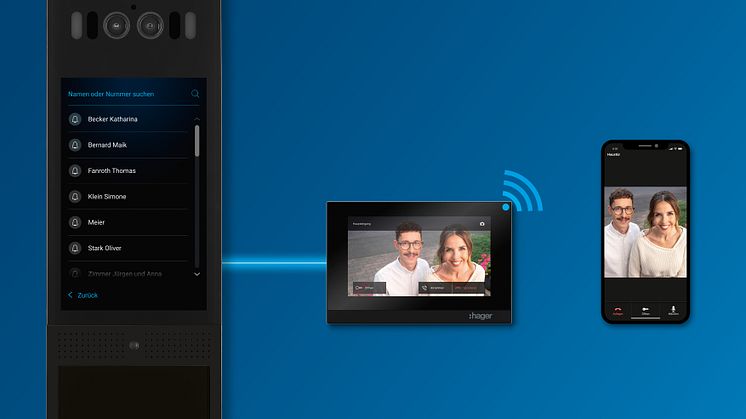 Hager intercom mit IP über 2Draht für bis zu 1.000 Wohneinheiten-21cm