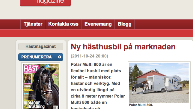 Läs om Polar Multi 800 i tidningen Hästmagazinet