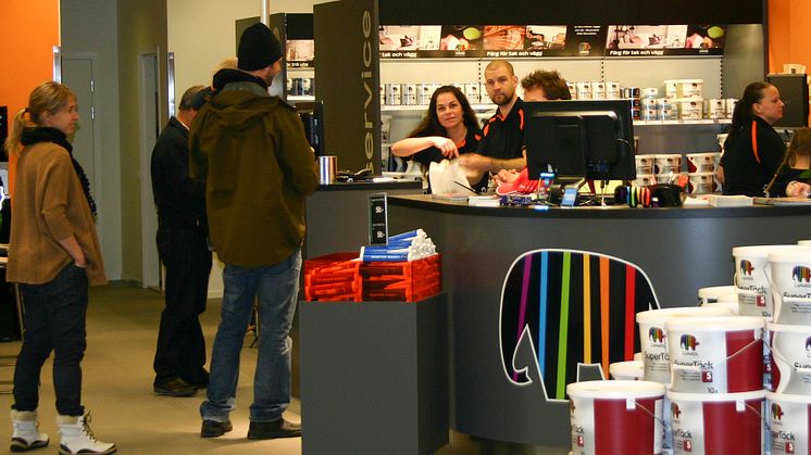 Succéöppning i Caparol Färgs nya butik!