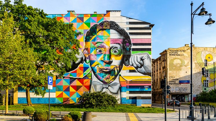 Mural by Artur Rubinstein in Łódź 