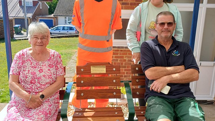 Left to right: Old ben resident Carol Jackson, Southern's Steve Jackson, Old Ben scheme manager Susie Good and Old Ben mainte