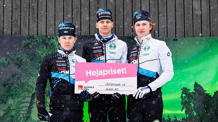 Niklas Pålsson, Bosse Lövgren och Axel Palm tilldelades Svenska Spels Hejapriset.