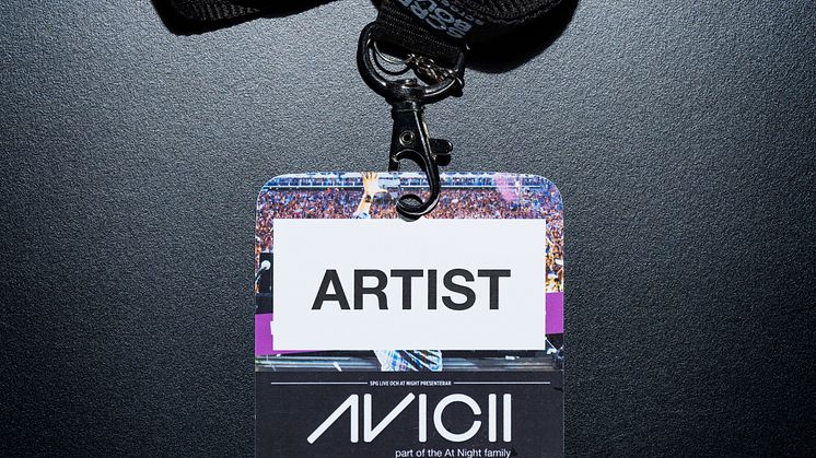An Avicii Globen, Saturday March 3 2012, Accreditation pass.