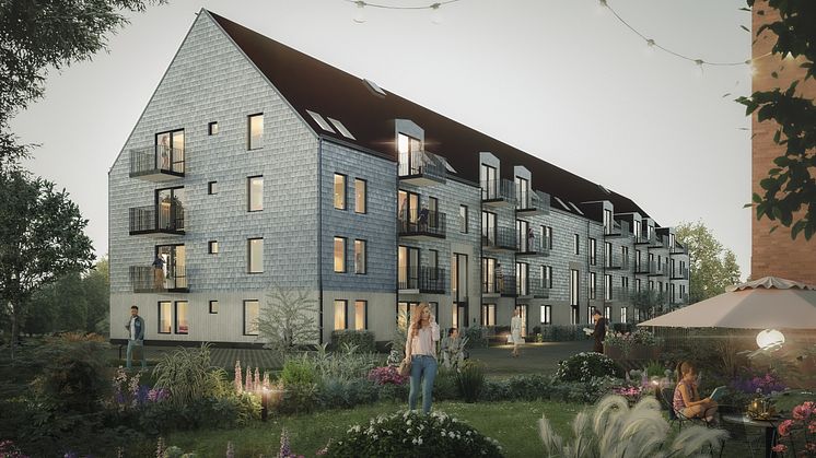 Lagom till sommaren är det inflyttning i Willhems nya lägenheter i Halmstad.