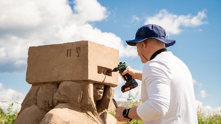 Sandskulptören Tautvilas Povilionis 