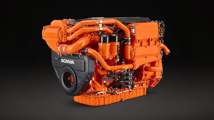 NY: Scania lanserer nå en ny 13-liters motor for marin bruk.
